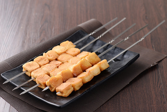 烤鱼豆腐串