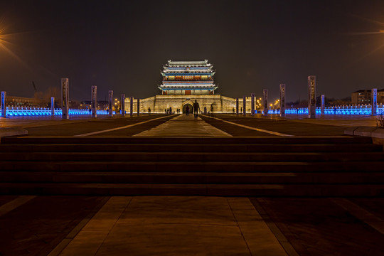 永定门夜景