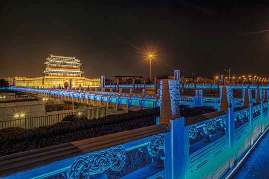 永定门夜景