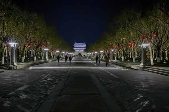 永定门夜景