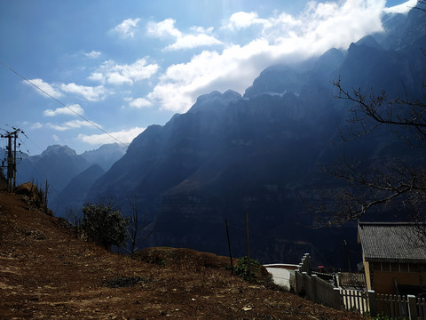 大渡河大峡谷山顶风光