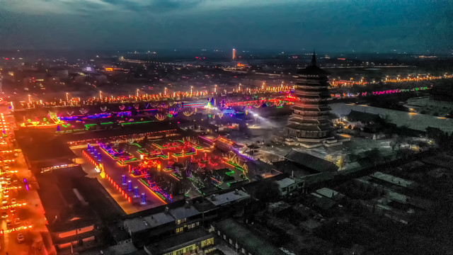 应县木塔夜景