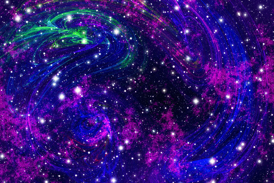蓝色星空图
