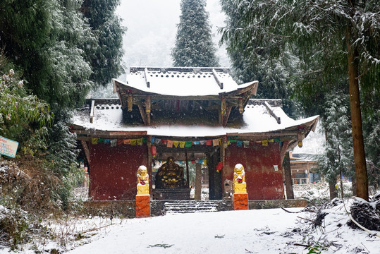 雪山雪景白雪飘飘雪花雪景