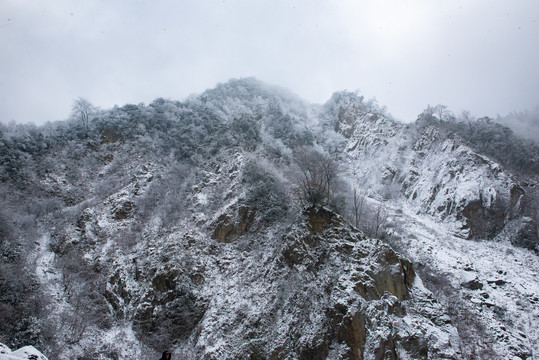 雪山雪景白雪飘飘雪花雪景