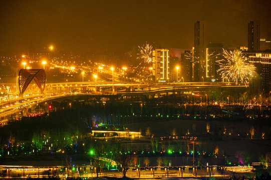 南溪湿地公园夜景