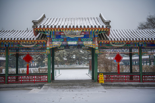 古建筑雪景