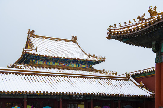 北京故宫雪景