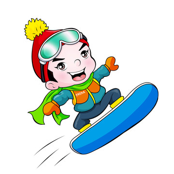 单板滑雪卡通