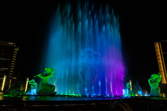 杭州武林广场音乐喷泉
