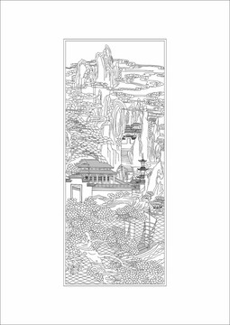 亭台楼阁雕刻