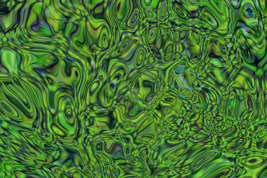 抽象绿色流体画