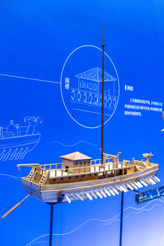 古代楼船模型