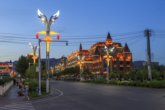 新疆富蕴城市夜景