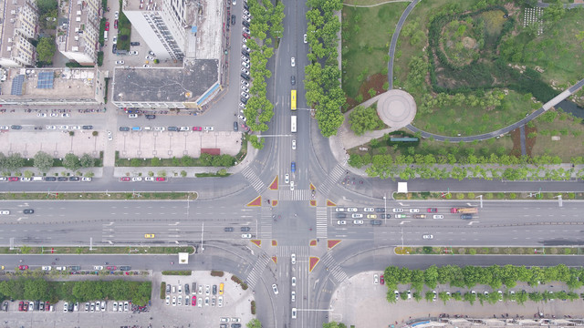 路口航拍