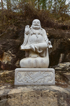 佛教布和尚石像