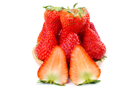 草莓白底