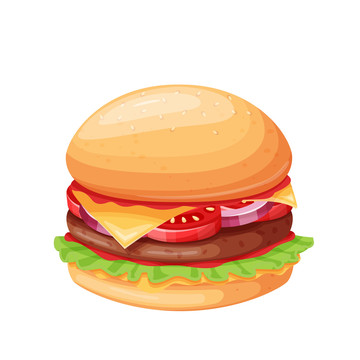 美式汉堡插图