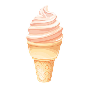 冰淇淋甜筒插图
