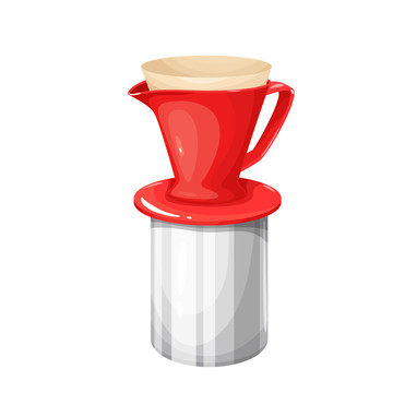 红色陶瓷滤杯  手冲咖啡插图