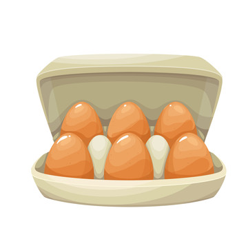 六颗鸡蛋盒装插图