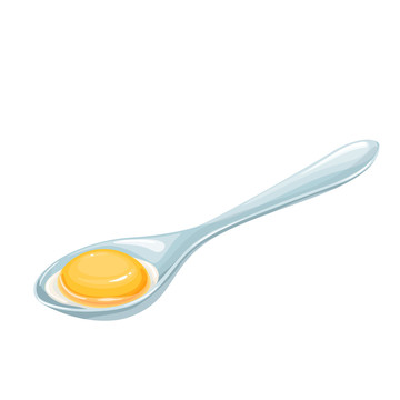 汤匙盛鸡蛋插图