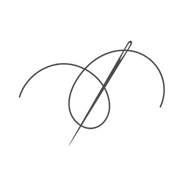 曲线缝线针线轴元素