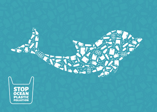 海洋污染影响 海豚生态海报