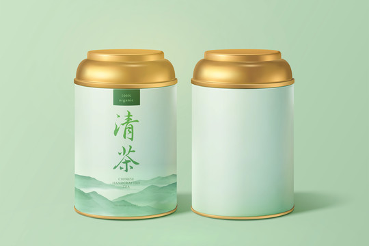 三维中国茶叶罐包装设计