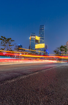 中国深圳腾讯滨海大厦夜景