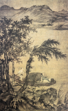 中国古代绘画作品秋舸清啸图