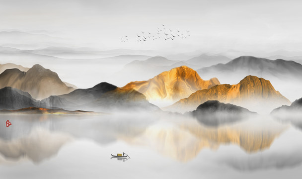 新中式山水画