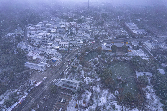 苏州吴中区光福镇雪景