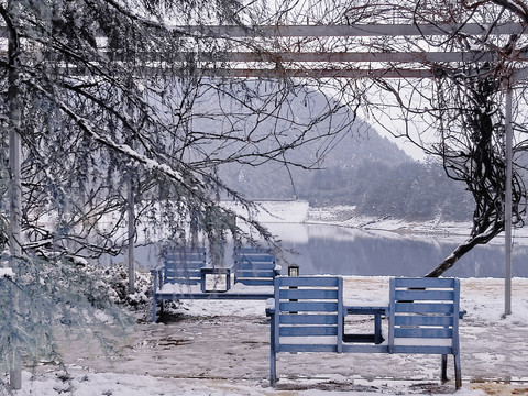 雪后长椅