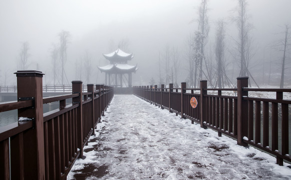 南天湖雪景