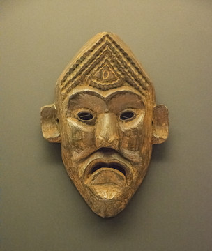 藏族木雕鬼王面具