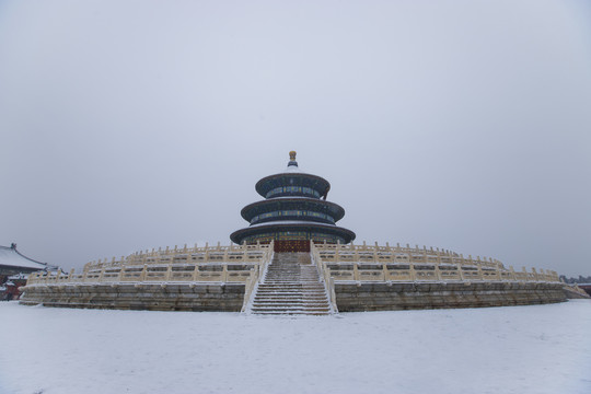 天坛雪景