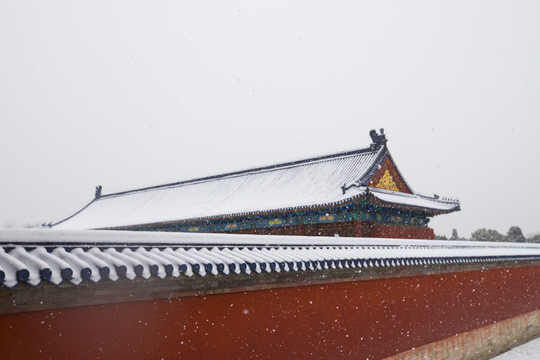 天坛雪景