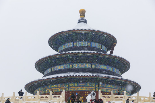 天坛雪景