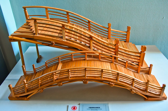 木编梁桥结构模型