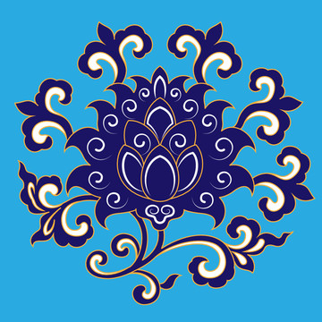 折枝莲纹