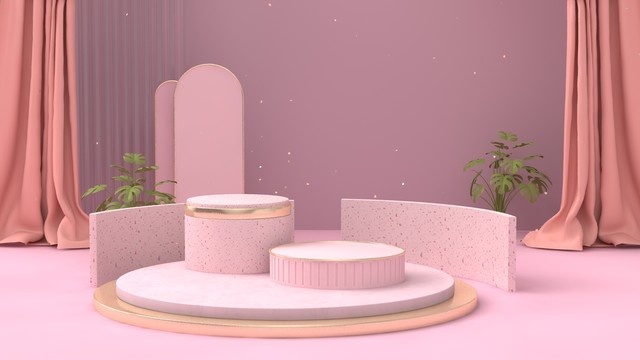 电商海报背景C4D