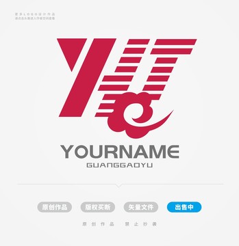 Y字母H字母红色logo