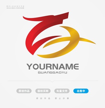 Z字母X字母商务logo