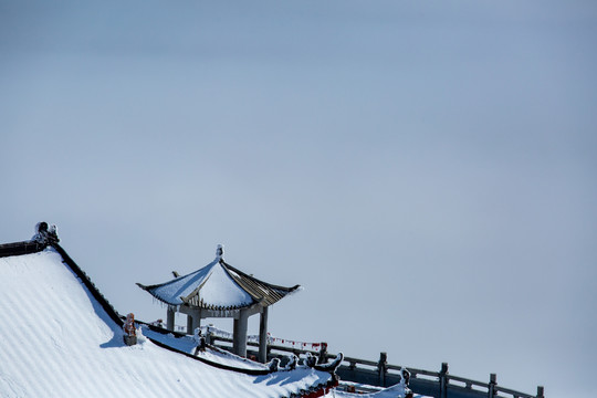 武功山雪景雾凇树挂