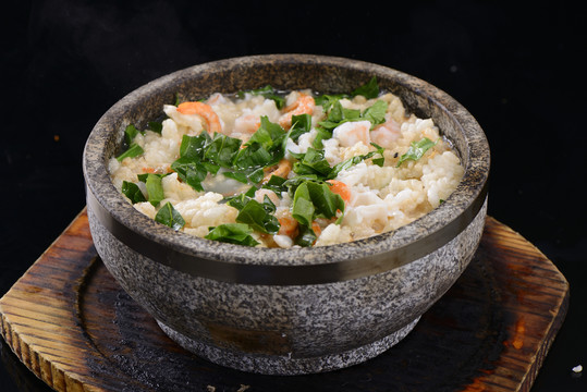 石锅虾饭
