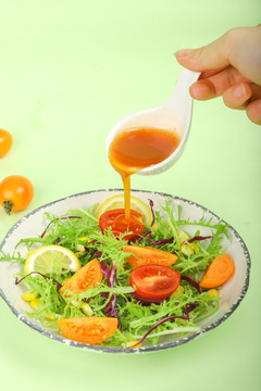 柚子油醋汁沙拉