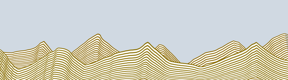 金色线条山脉