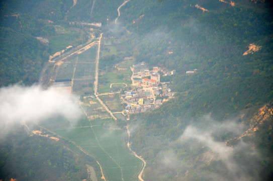 山区农村鸟瞰