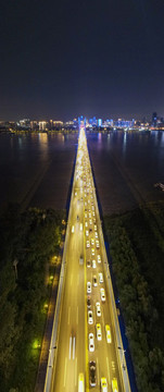 武汉沙湖大桥夜景全景图
